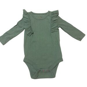 Cat & Jack Onesie Bodysuit Olive Green Baby Girl 3-6 months